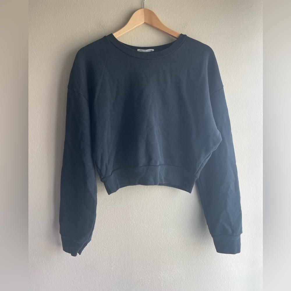 Reformation Women Black Sweater Crew Neck Size Small
